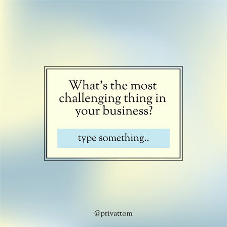Platilla de diseño Question to Business Owners on Gradient Instagram