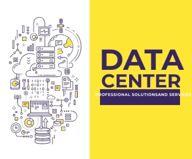 Data center poster Large Rectangle – шаблон для дизайна