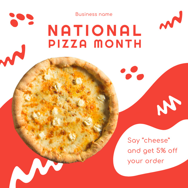 National Pizza Month Animated Post Πρότυπο σχεδίασης