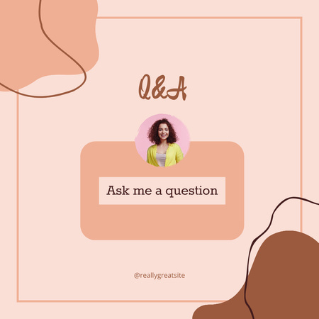 Szablon projektu Inteligentna sesja pytań i odpowiedzi z plamami Instagram