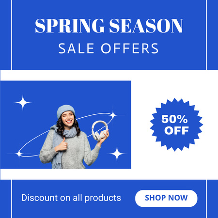 Fashion Spring Sale Offer Instagram AD tervezősablon