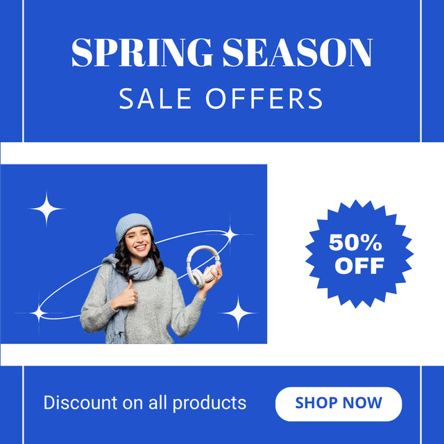 Ontwerpsjabloon van Instagram AD van Fashion Spring Sale Offer