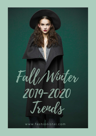 Fashion fall collection ad Poster Design Template