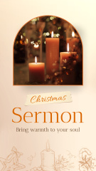 Celebration of Christmas Sermon with Cozy Candles