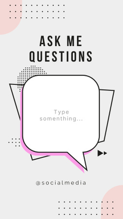 Designvorlage Frage- und Antwortformular mit Nachrichtenfeld für Instagram Story