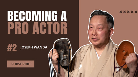 Tips for Professional Actors from Asian Man Youtube Thumbnail Design Template