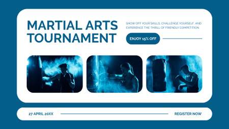 Early Access Martial Arts Tournament FB event cover tervezősablon