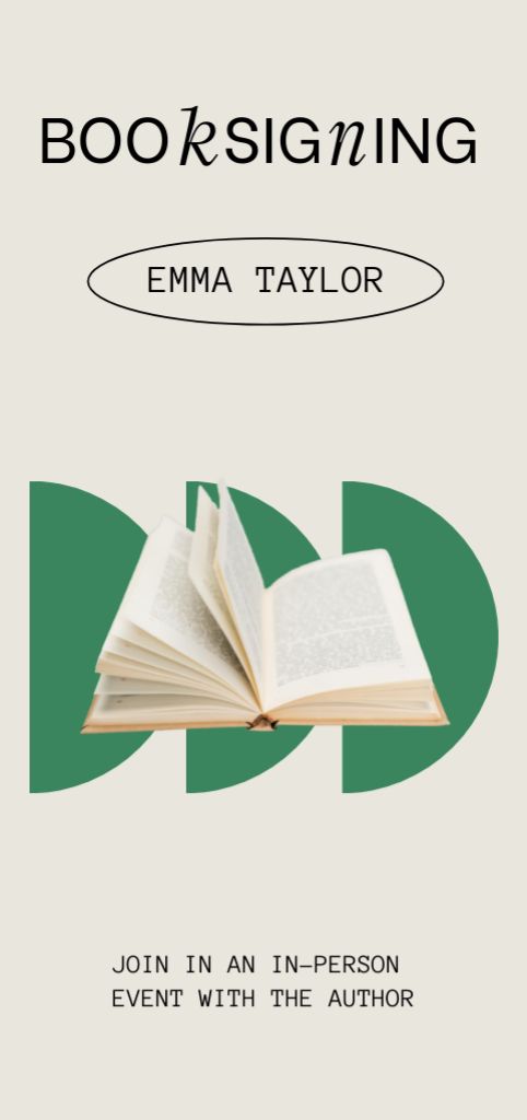 New Book Bestseller Signing Announcement Flyer DIN Large – шаблон для дизайну