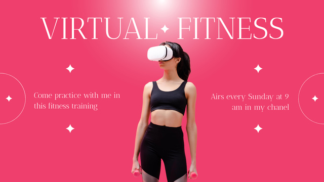 Virtual Reality Fitness Youtube Thumbnail Πρότυπο σχεδίασης