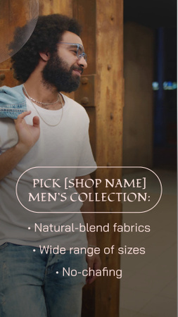 Modèle de visuel Vêtements pour hommes avec des tissus de haute qualité - TikTok Video