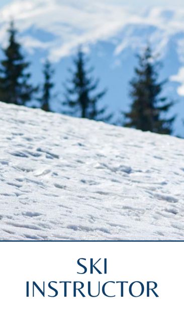 Platilla de diseño Ski Instructor Offer Business Card US Vertical