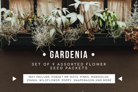 Assorted Flower Seeds Label Design Template