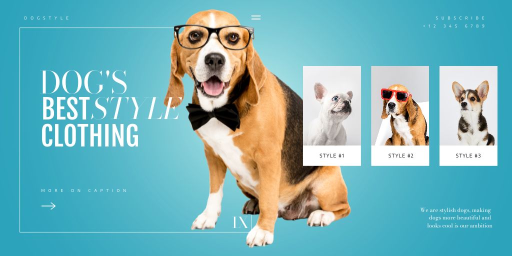 Template di design Make Your Dog Stylish Twitter