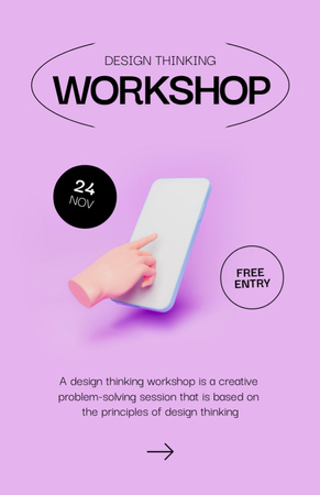 Engaging Design Thinking Workshop Promotion Flyer 5.5x8.5in tervezősablon