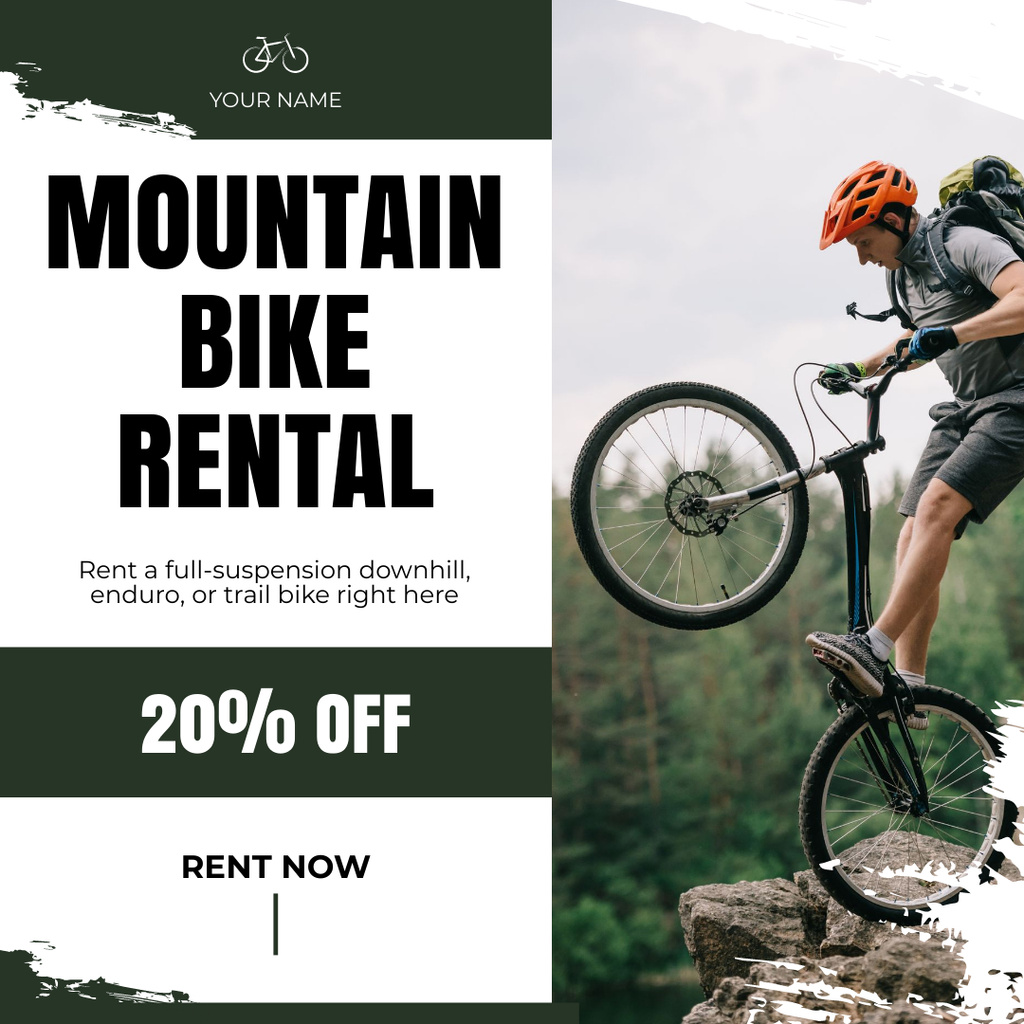 Platilla de diseño Extreme Cycling Rental Services Instagram