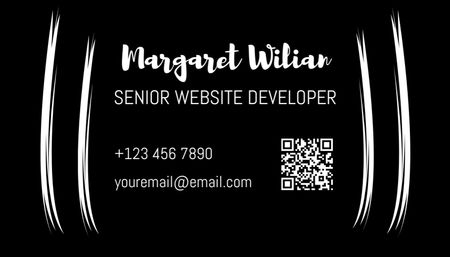 Modèle de visuel Promotion de développeur de site Web senior - Business Card US