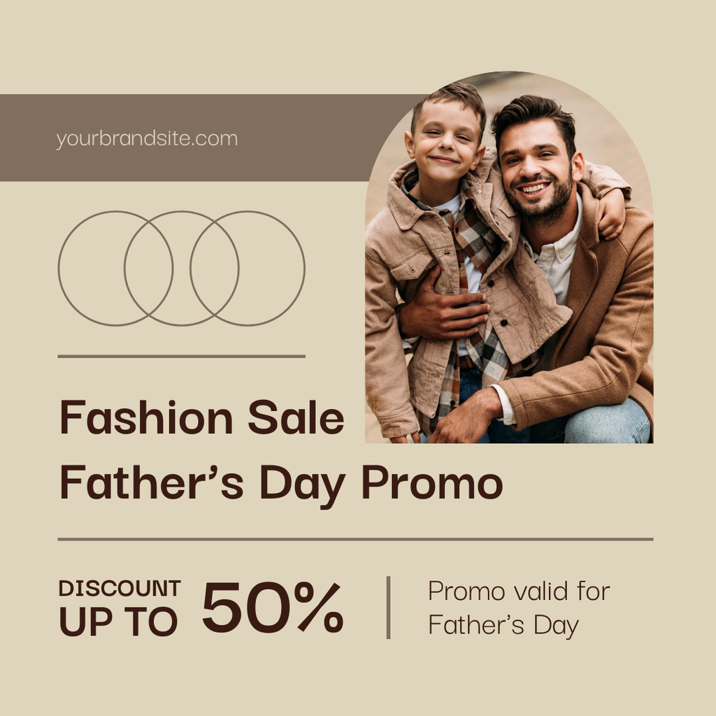 Ontwerpsjabloon van Instagram van Fashion Sale on Father’s Day