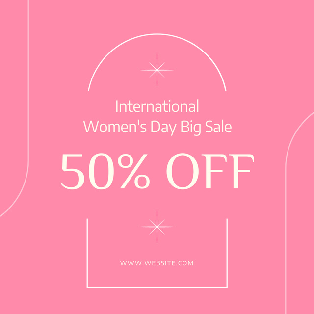 Plantilla de diseño de International Women's Day Big Sale Announcement Instagram 