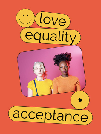 Plantilla de diseño de Awareness of Tolerance to LGBT People Poster US 