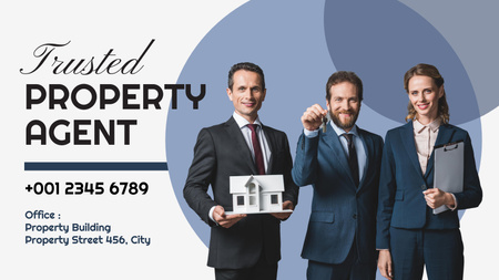 Platilla de diseño Trusted Property Agent Ad Title 1680x945px