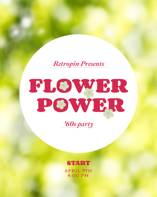 Flower Event Invitation Poster 16x20in – шаблон для дизайну