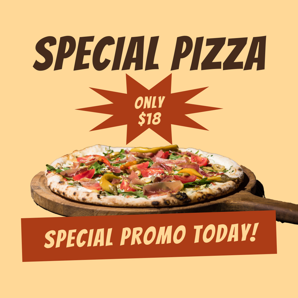 Special Price of Day for Pizza Instagram Πρότυπο σχεδίασης