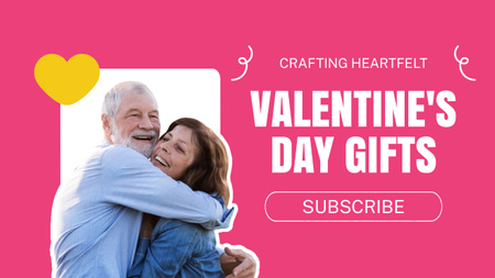 Crafting Heartfelt Presents For Valentine's With Vlogger Youtube Thumbnail Design Template