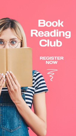 Book Reading Club Ad Instagram Story Design Template