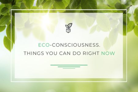 Eco-consciousness concept Gift Certificate Design Template
