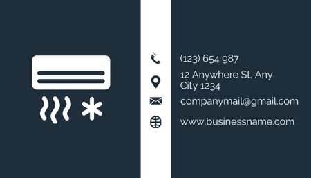 Parhaat jäähdytysratkaisut Tummansininen Business Card US Design Template