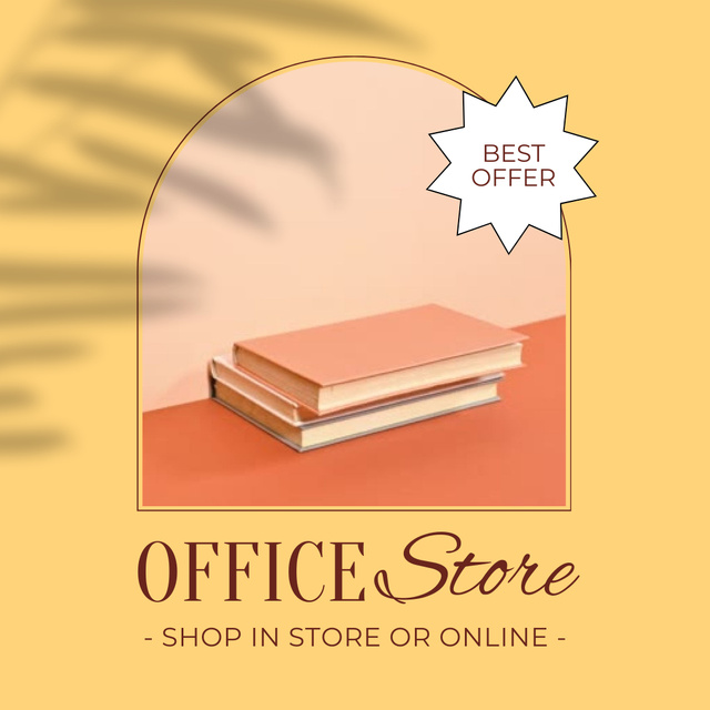 Office Store Ad Animated Post Modelo de Design