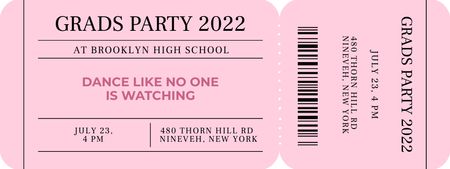 Platilla de diseño Graduation Party Announcement Ticket