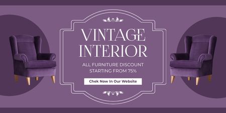 Timeless Armchairs For Vintage Interior With Discount Offer Twitter Design Template