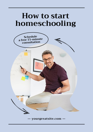 Home Education Ad Poster A3 Design Template