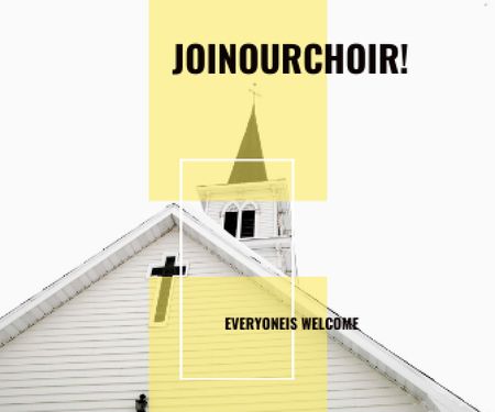 Modèle de visuel Invitation to a religious choir - Large Rectangle