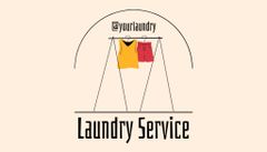 Laundry Service Offer with Colorful Cloth Illustration