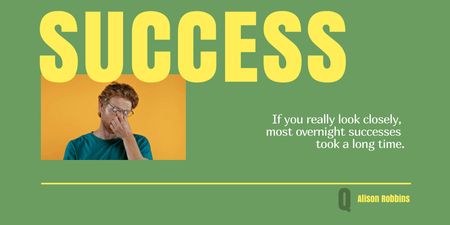 Ontwerpsjabloon van Twitter van Inspirational and Motivational Phrase about Success