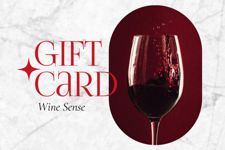 Wine Tasting Announcement Gift Certificate Design Template