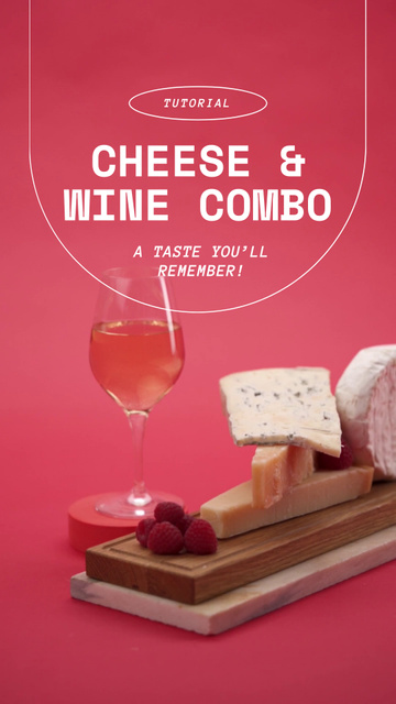Tasty Cheese and Wine Instagram Video Story Design Template