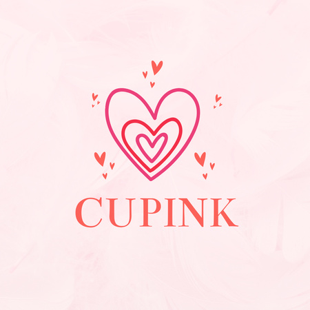 Store Emblem with Heart Logo Design Template