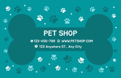 Simple Ad of Pet Shop on Blue