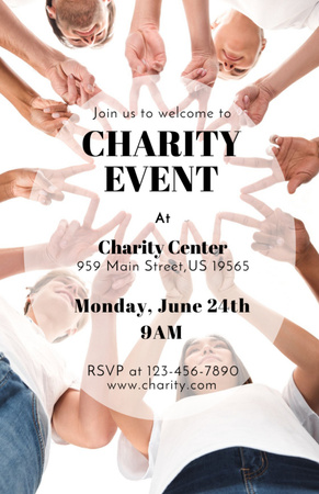 Welcome to charity event Invitation 5.5x8.5in Design Template