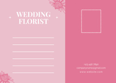 Wedding Florist Services Ad with Bouquet of Carnations