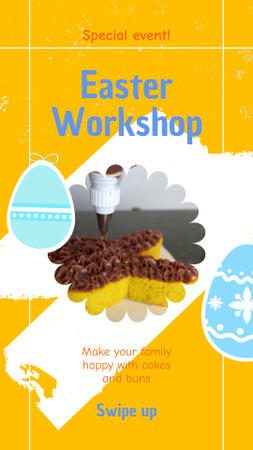 Baking Cakes And Buns Workshop For Easter Instagram Video Story Design Template