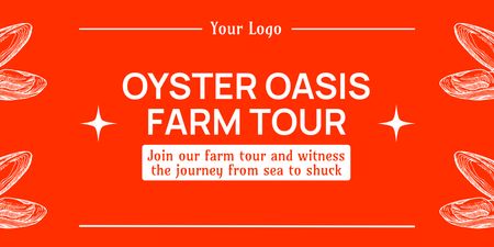 Platilla de diseño Tour Ad on Oyster Oasis Farm Twitter