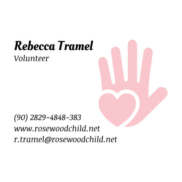 Volunteer Contacts Information Square 65x65mm Design Template