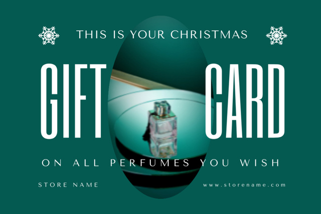 Perfumes Offer on Christmas Gift Certificate Modelo de Design