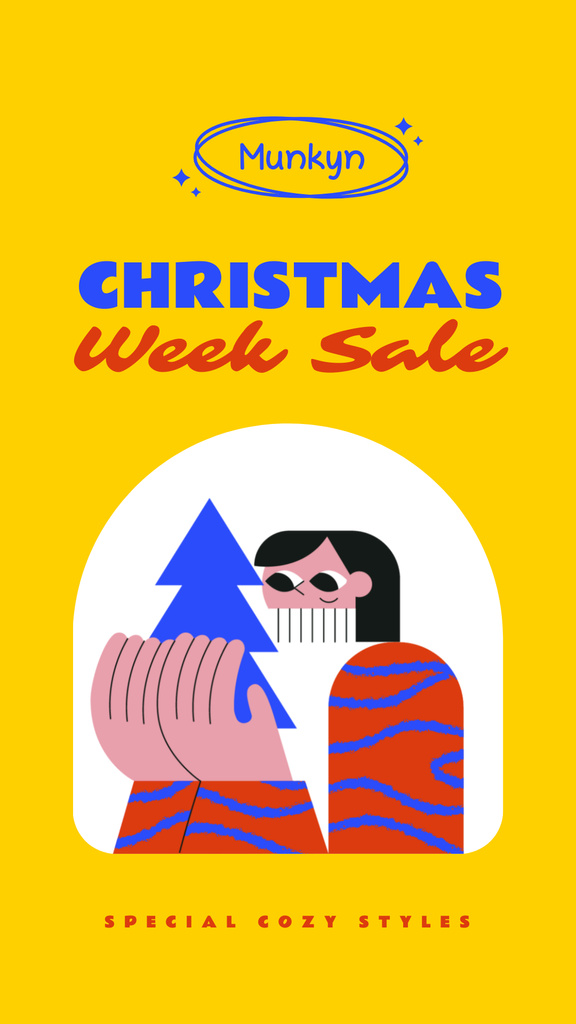 Designvorlage Christmas Week Sale Announcement für Instagram Story