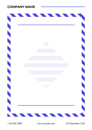 Plantilla de diseño de Carta de Empresa con Rombo Letterhead 