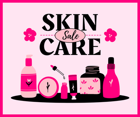 Skin Care Collection for Women Facebook Design Template